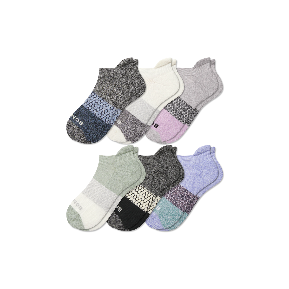 Youth Tri-Block Ankle Sock 6-Pack