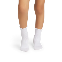 Junior Ruffle Rib Calf Sock 4-Pack
