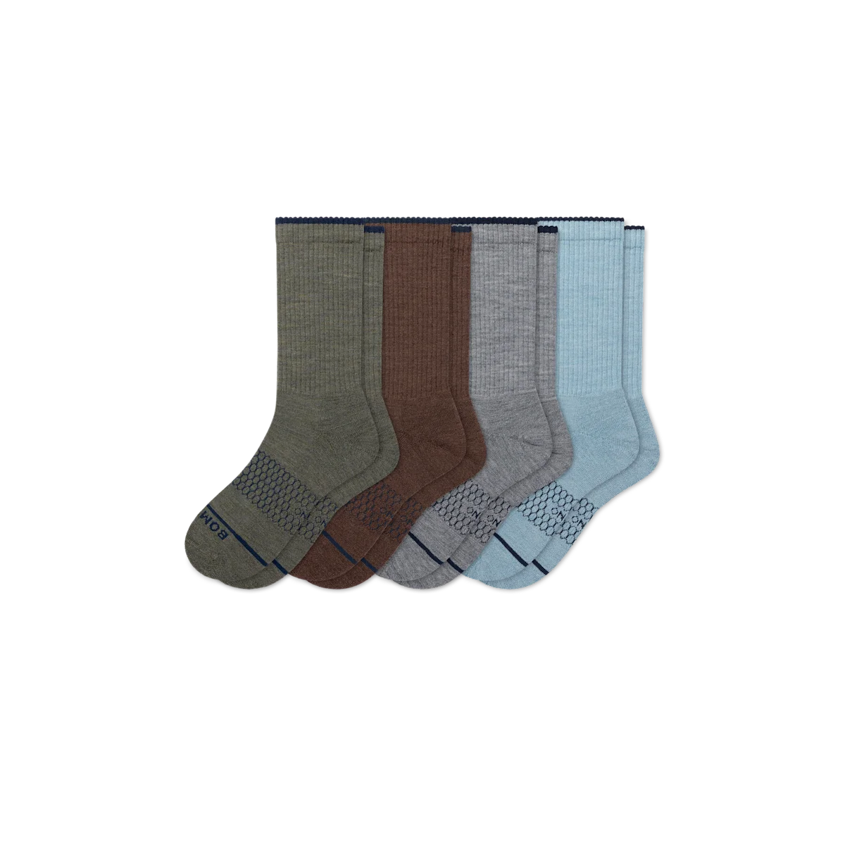 Men's Merino Wool Blend Calf Sock 4-Pack