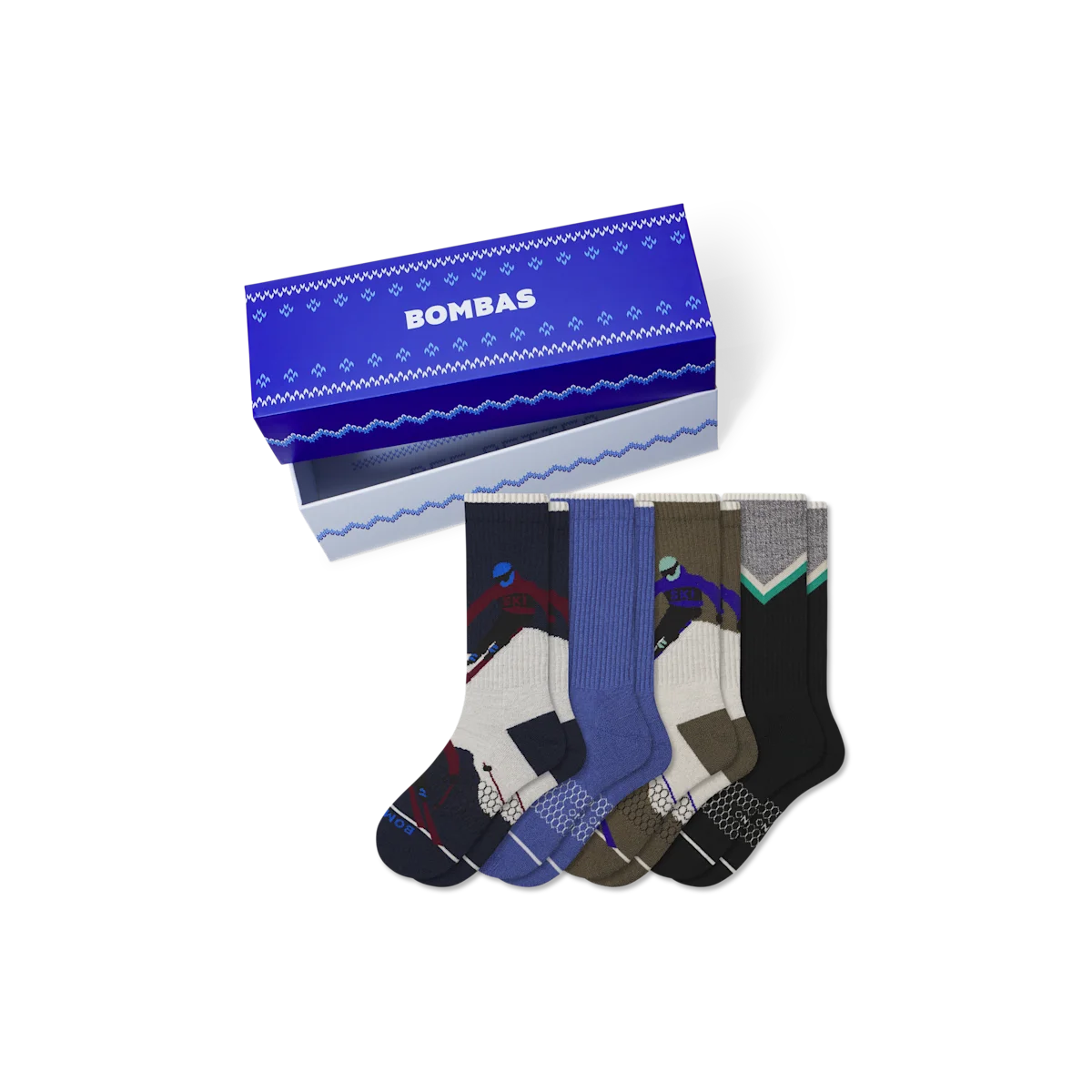 Men's Merino Wool Blend Calf Sock 4-Pack Gift Box