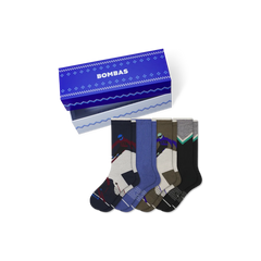 Men's Merino Wool Blend Calf Sock 4-Pack Gift Box
