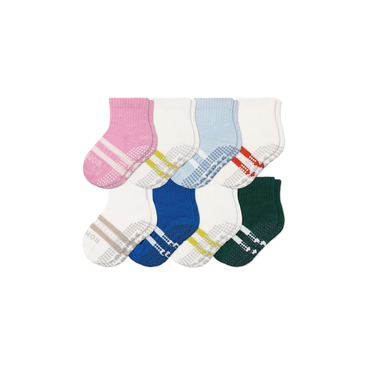 Toddler Gripper Calf Sock 8-Pack