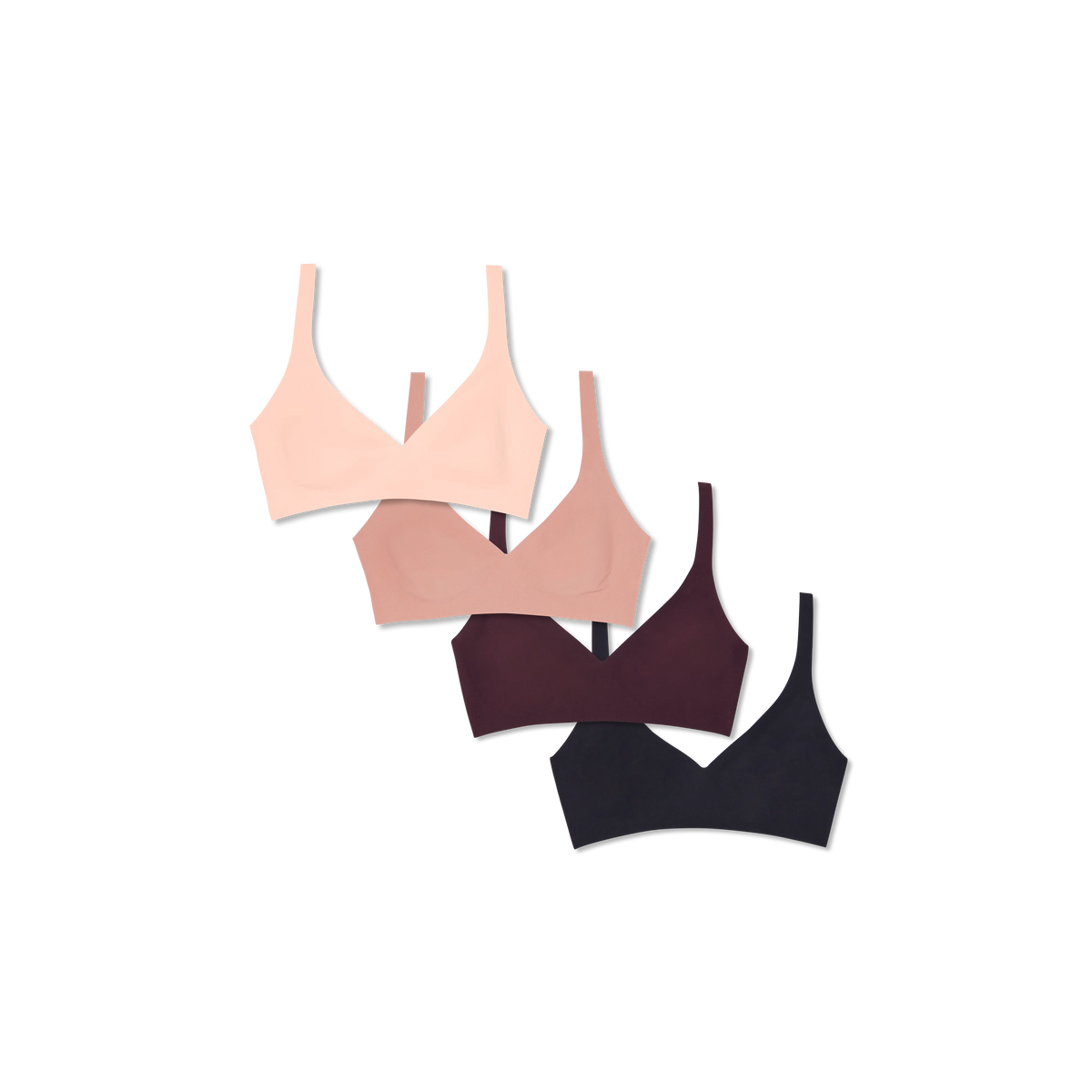 Women’s No Show Plunge Bralette 4-Pack