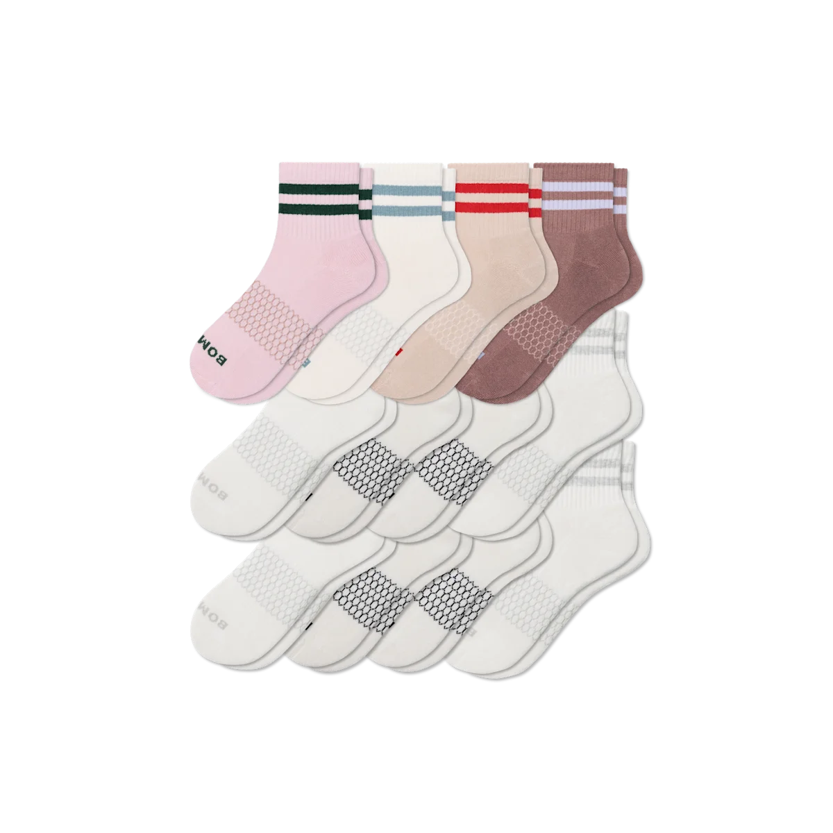Women's Vintage Stripes Quarter Sock 12-Pack