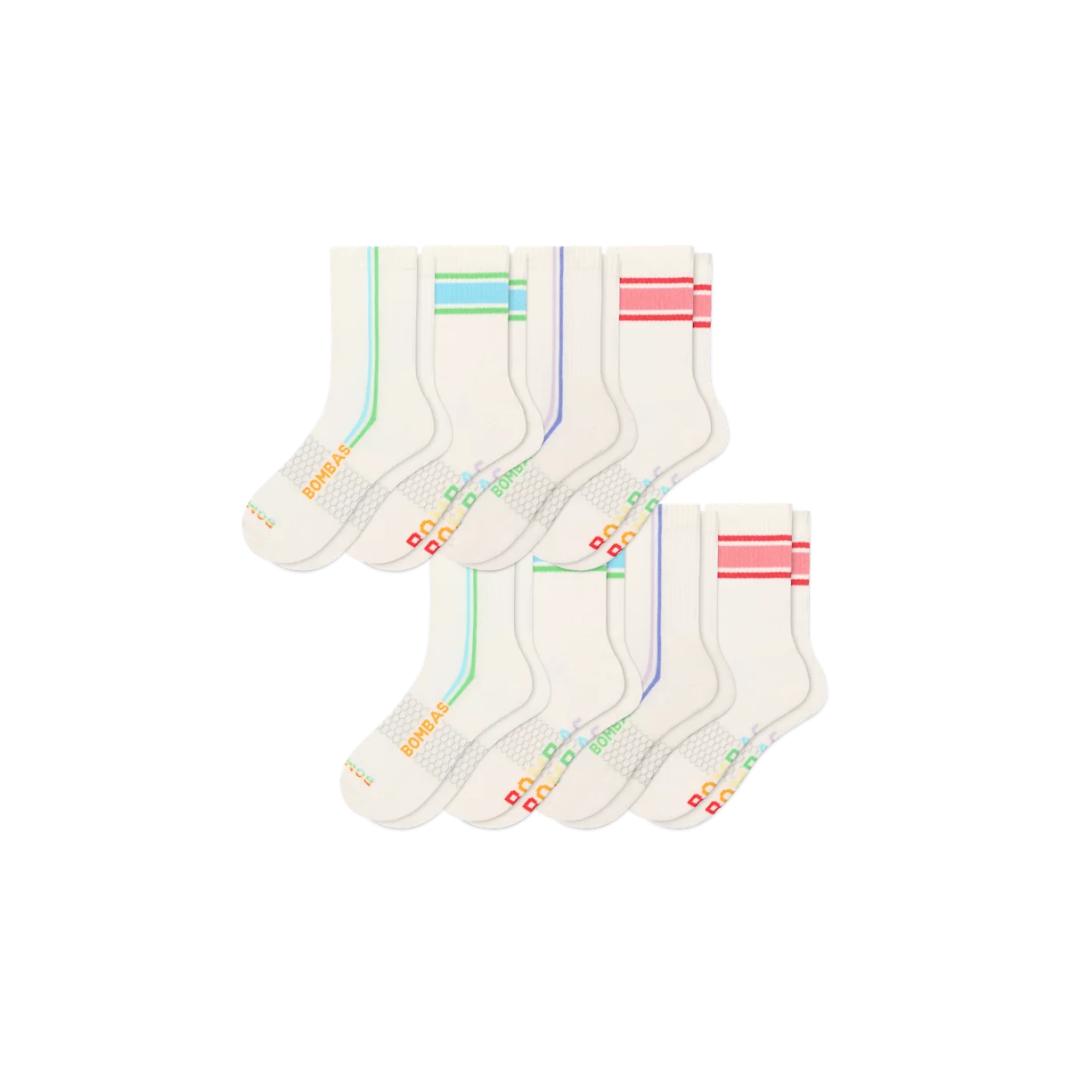 Pride Half Calf Sock 8-Pack
