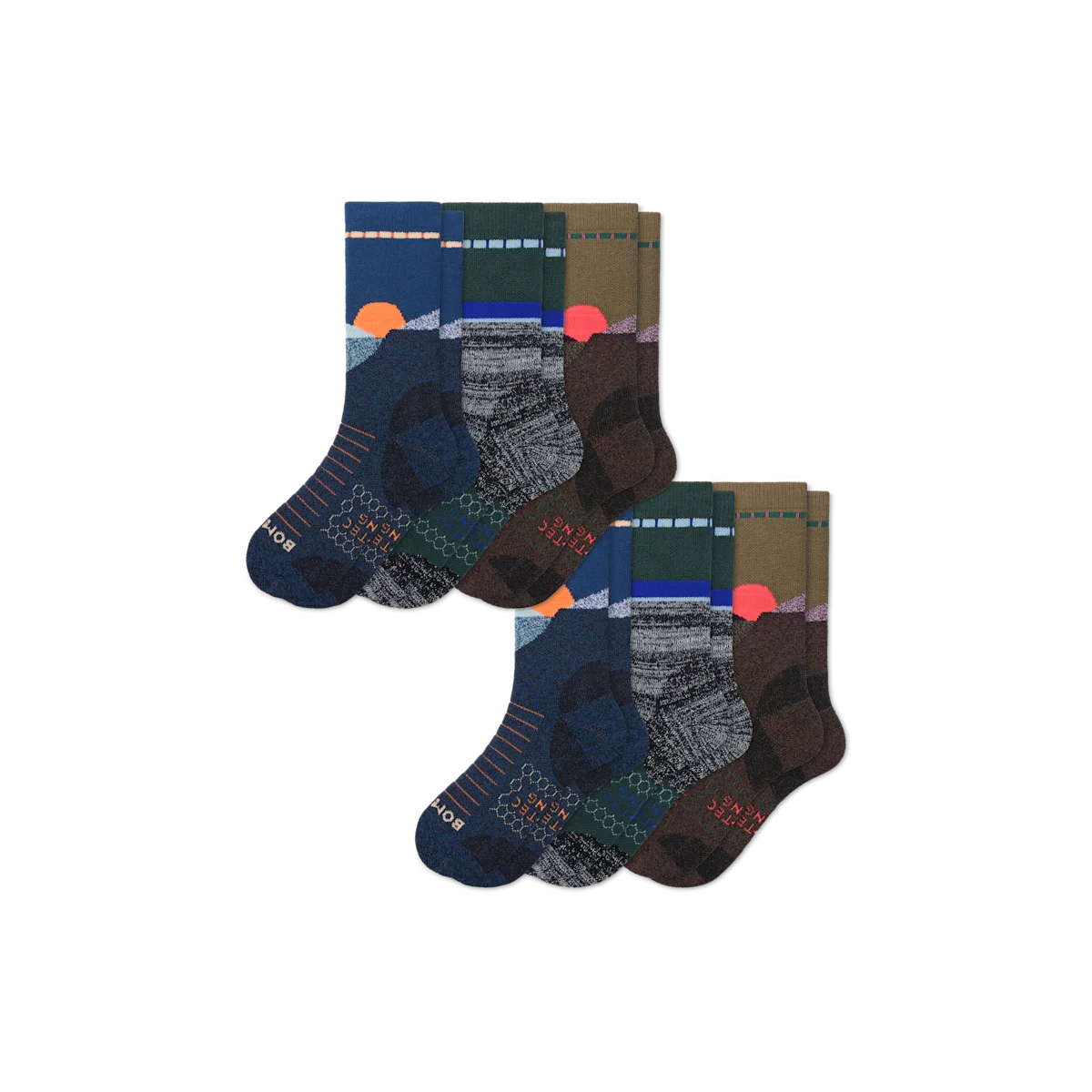 Men's Hiking Calf Sock 6-Pack