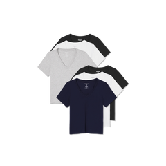 Women's Pima Cotton V-Neck T-Shirt 6-Pack