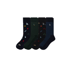 Men's Dress Calf Sock 4-Pack