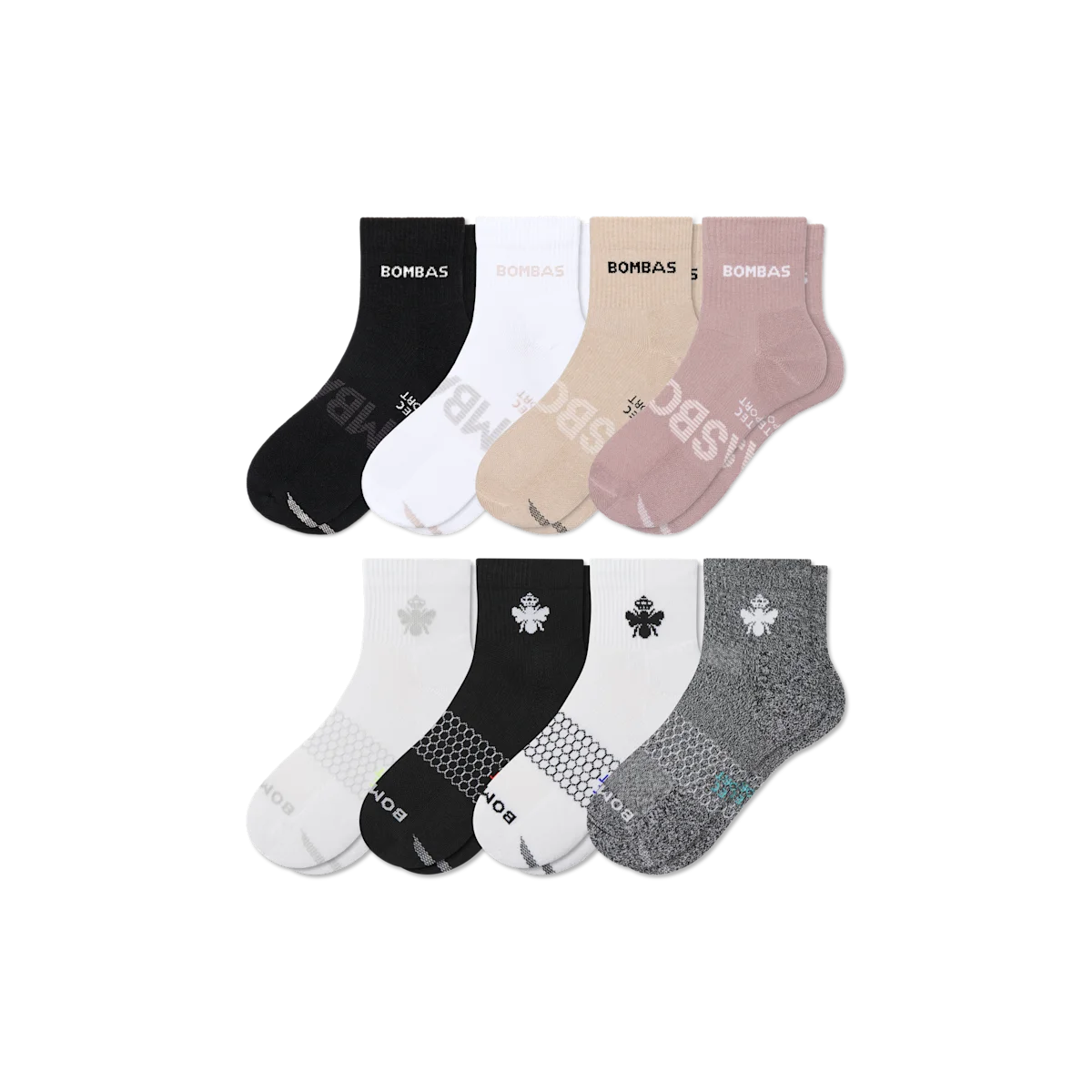 Women's All Sport Quarter Sock 8-Pack
