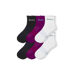 Women’s UltraLite Ruffle Sport Quarter Sock 6-Pack