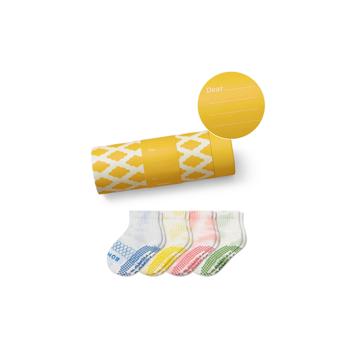 Toddler Celebration Gripper Calf Sock 4-Pack Gift Box