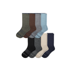 Men's Merino Wool Blend Calf Sock 8-Pack