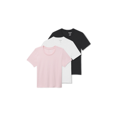 Women's Pima Cotton Slim Crew Neck T-Shirt 3-Pack