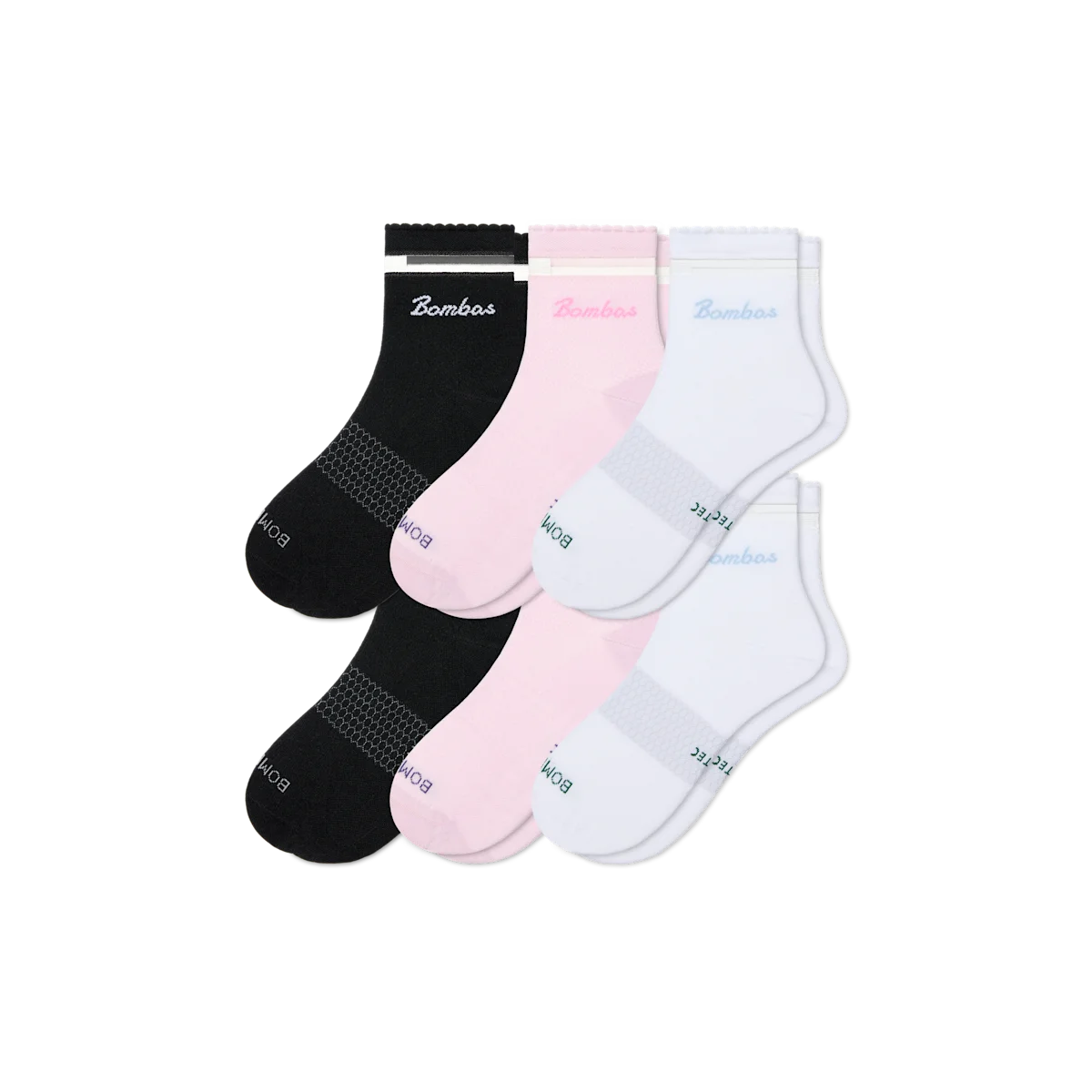 Women's UltraLite Sport Sheer Stripe Quarter Sock 6-Pack