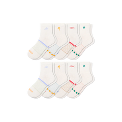 Women's Beach Day Embroidered Quarter Sock 8-Pack