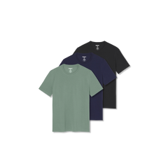 Men's Pima Cotton Crew Neck T-Shirt 3-Pack