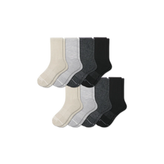 Men's Merino Wool Blend Half Calf Sock 8-Pack