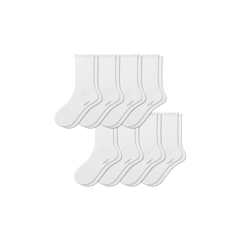 Women's Ruffle Rib Half Calf Sock 8-Pack