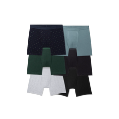 Men's Cotton Modal Blend Boxer Brief 6" 6-Pack