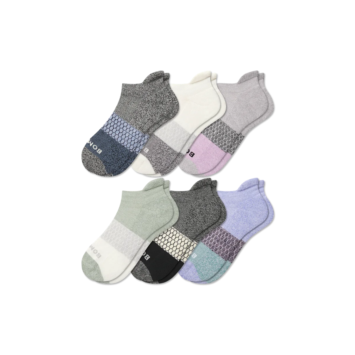 Youth Tri-Block Ankle Sock 6-Pack
