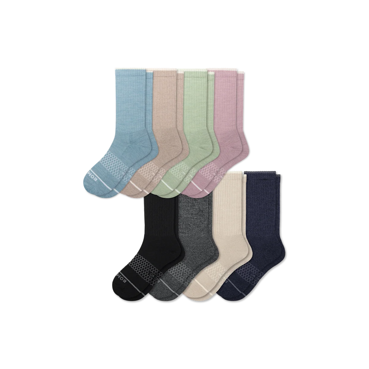 Women's Merino Wool Blend Calf Sock 8-Pack