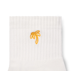 Women's Beach Day Embroidered Quarter Socks