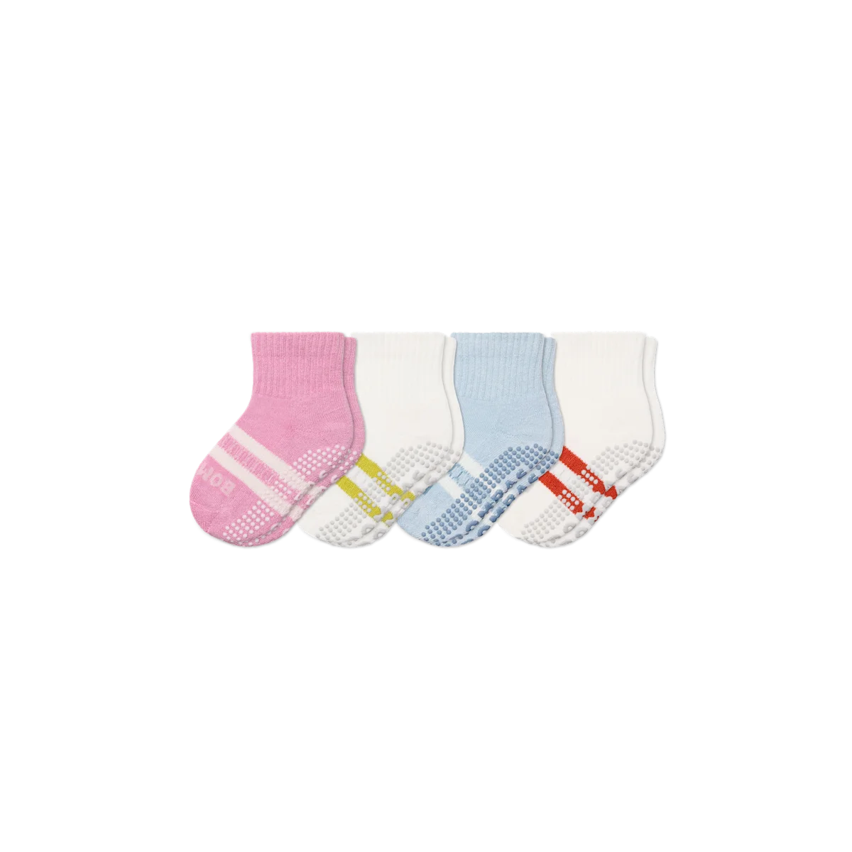 Toddler Solids Gripper Calf Sock 4-Pack