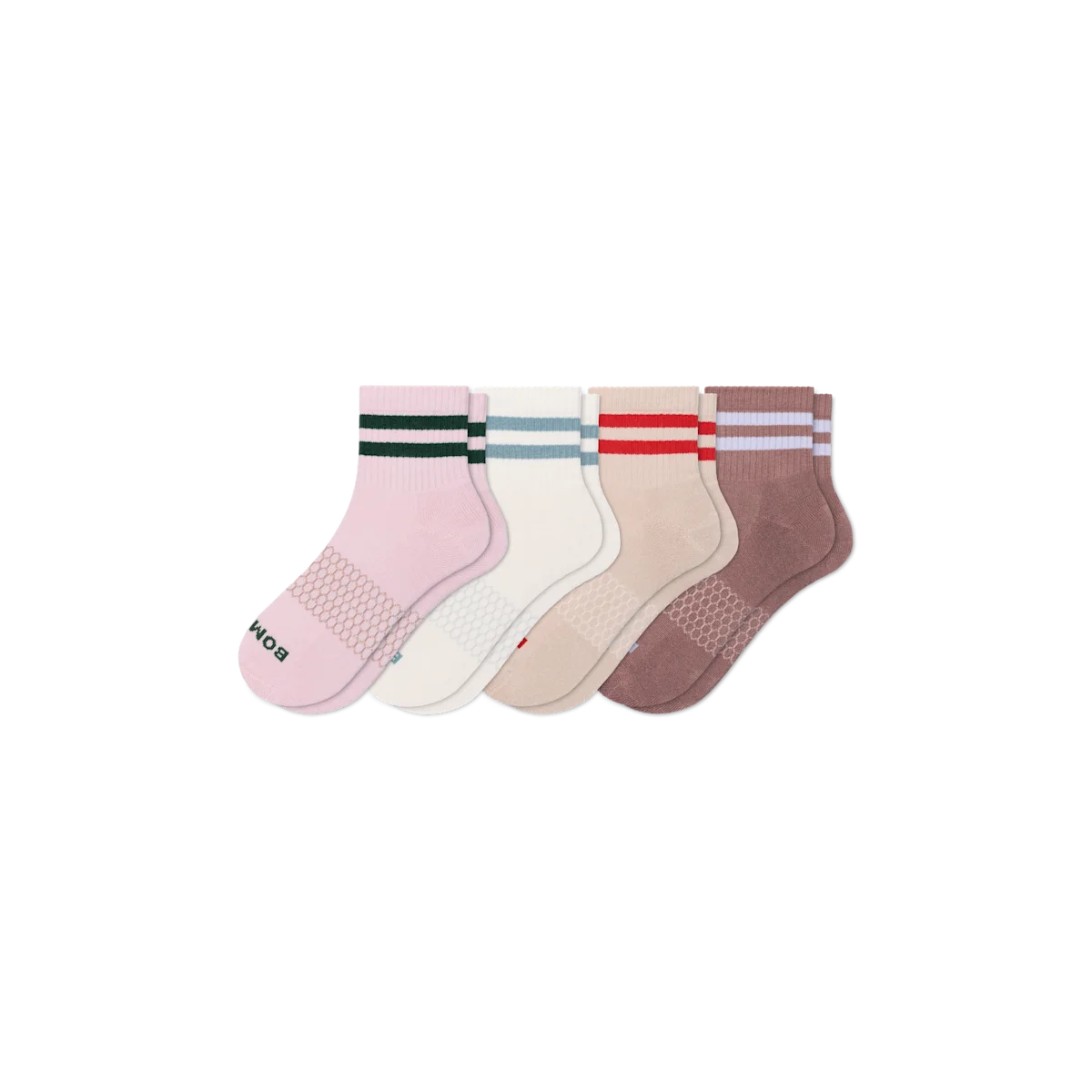 Women's Vintage Stripes Quarter Sock 4-Pack