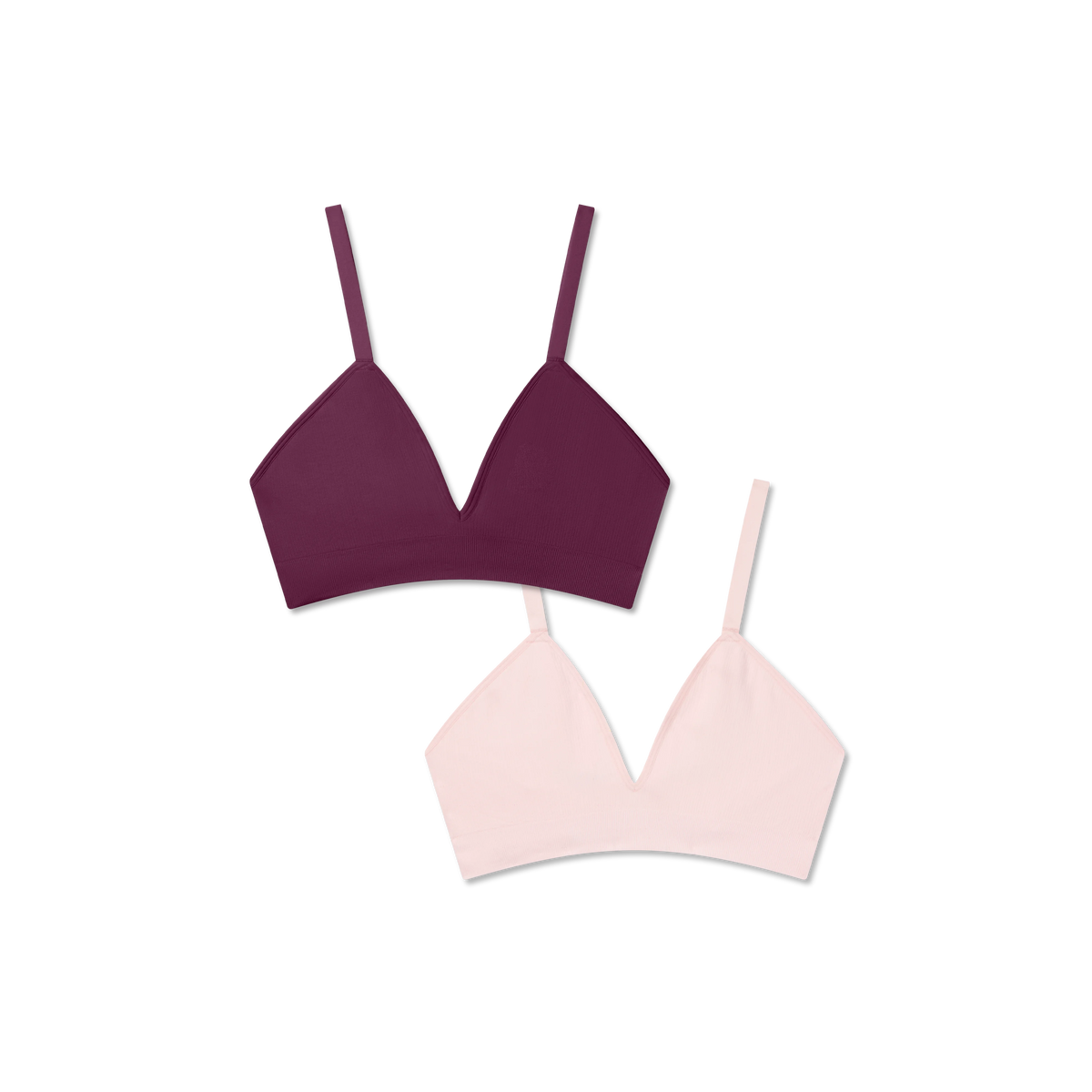 Women's Seamless Triangle Bralette 2-Pack
