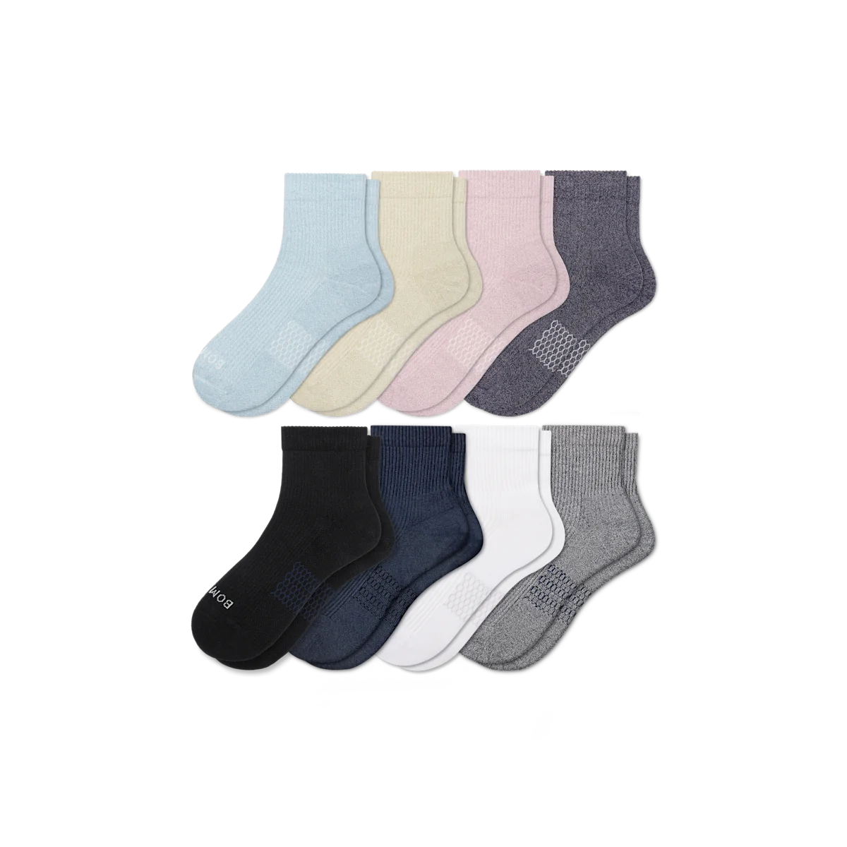 Women's Modern Rib Quarter Sock 8-Pack