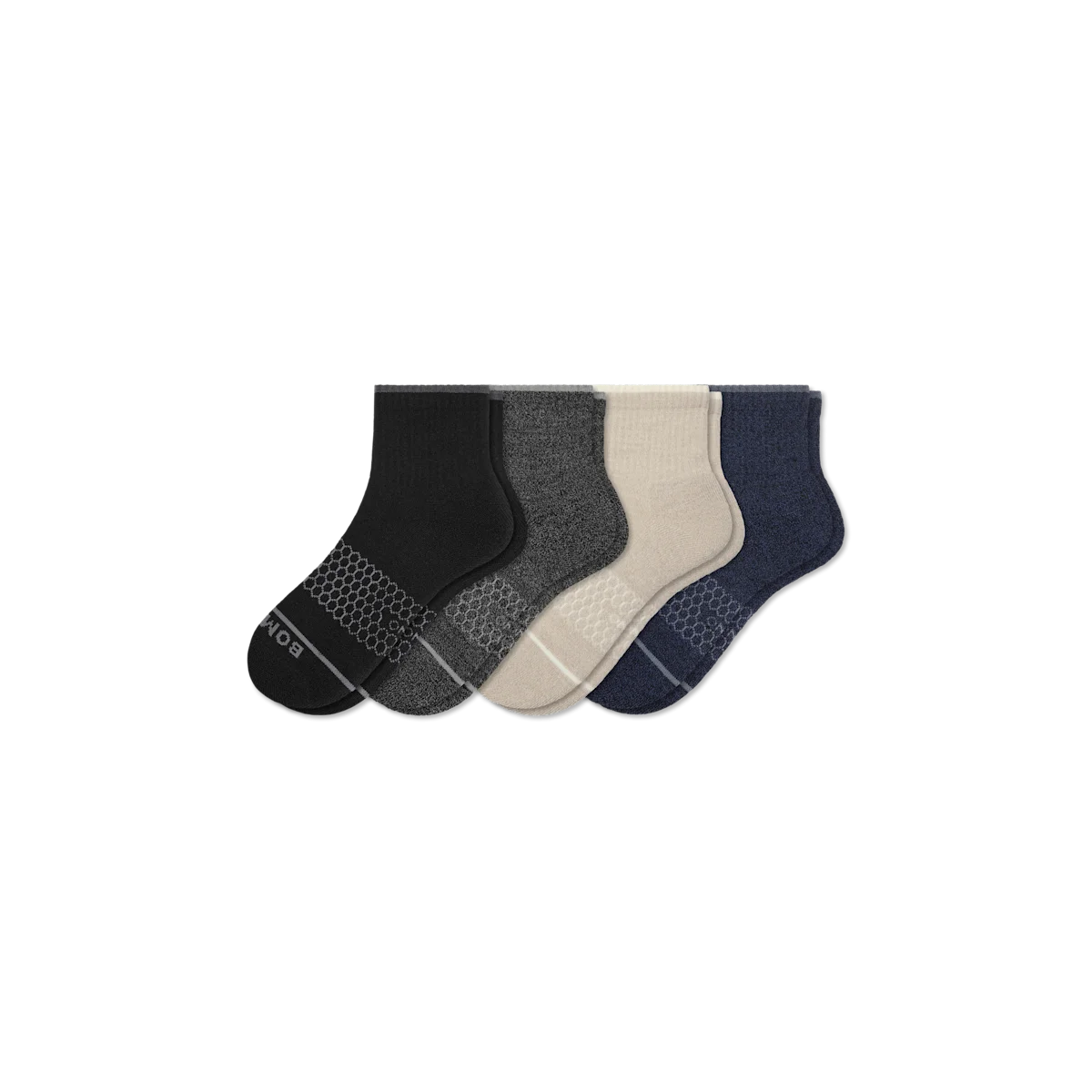 Men's Merino Wool Blend Quarter Sock 4-Pack