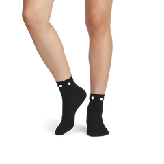 Women's Rosette True Rib Quarter Socks