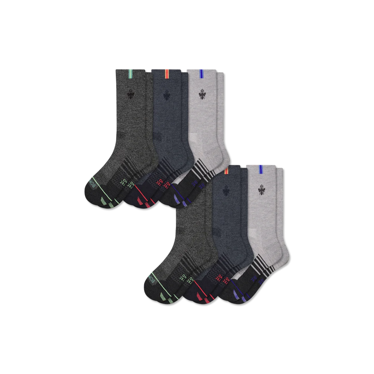 Women's Merino Wool Blend Run Calf Sock 6-Pack