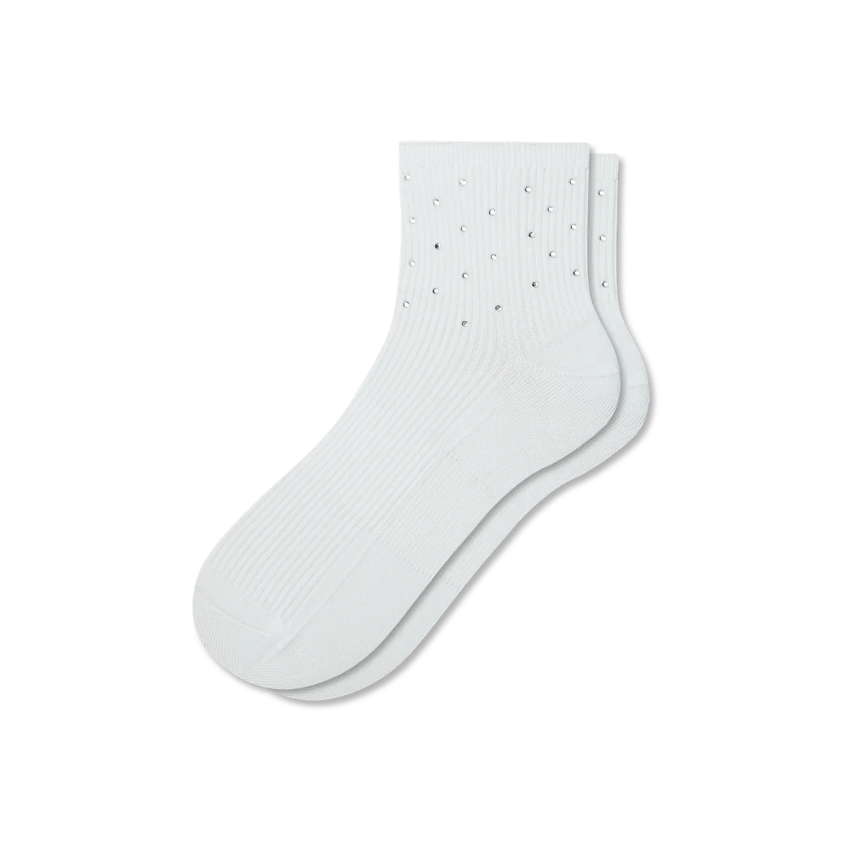 Women’s Rhinestone Rib Quarter Socks