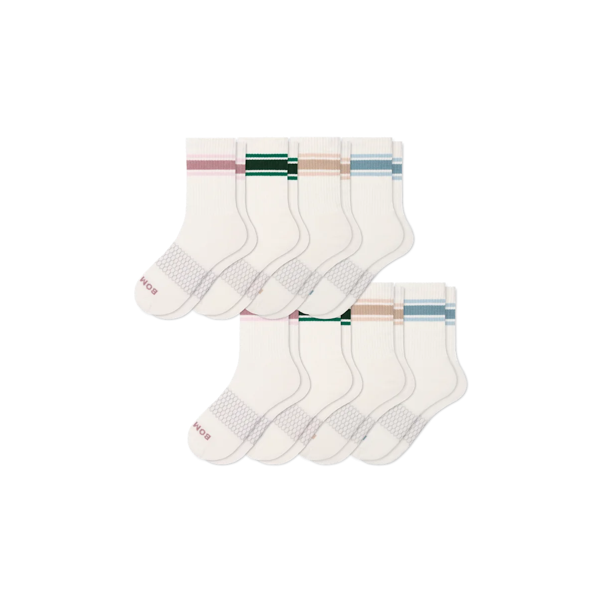 Women's Vintage Stripes Half Calf Sock 8-Pack