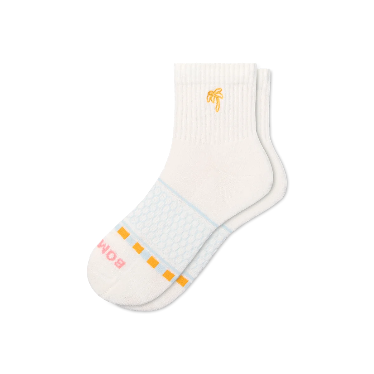 Women's Beach Day Embroidered Quarter Socks