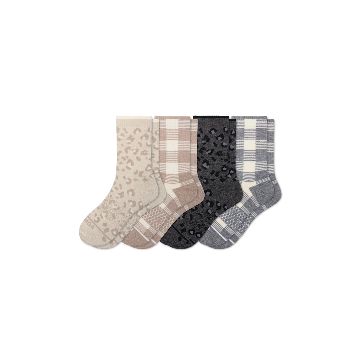 Women's Merino Wool Blend Half Calf Sock 4-Pack