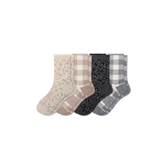 Women's Merino Wool Blend Half Calf Sock 4-Pack