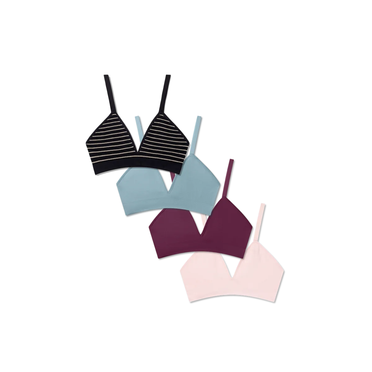 Women's Seamless Triangle Bralette 4-Pack