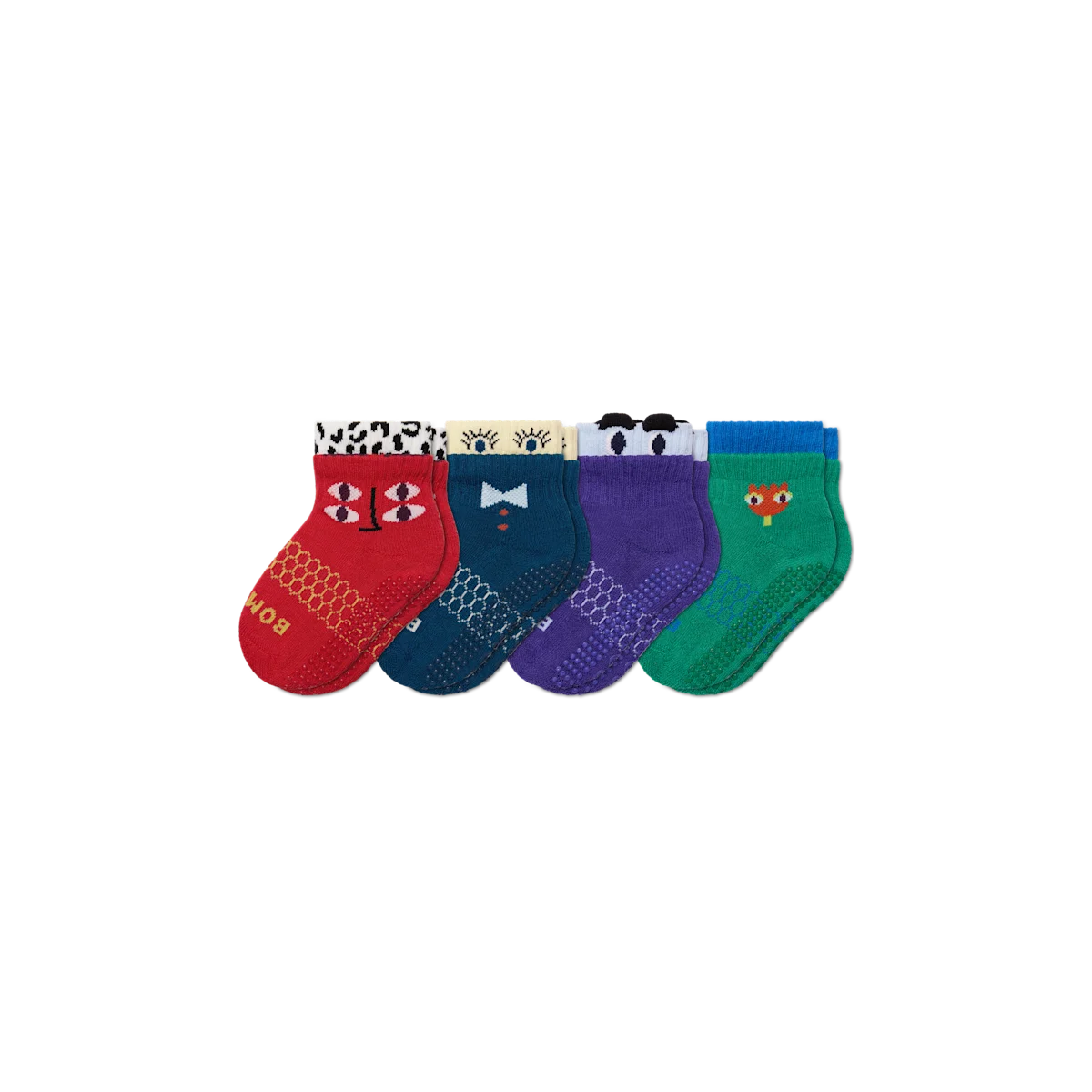 Toddler Eye Spy Gripper Calf Sock 4-Pack