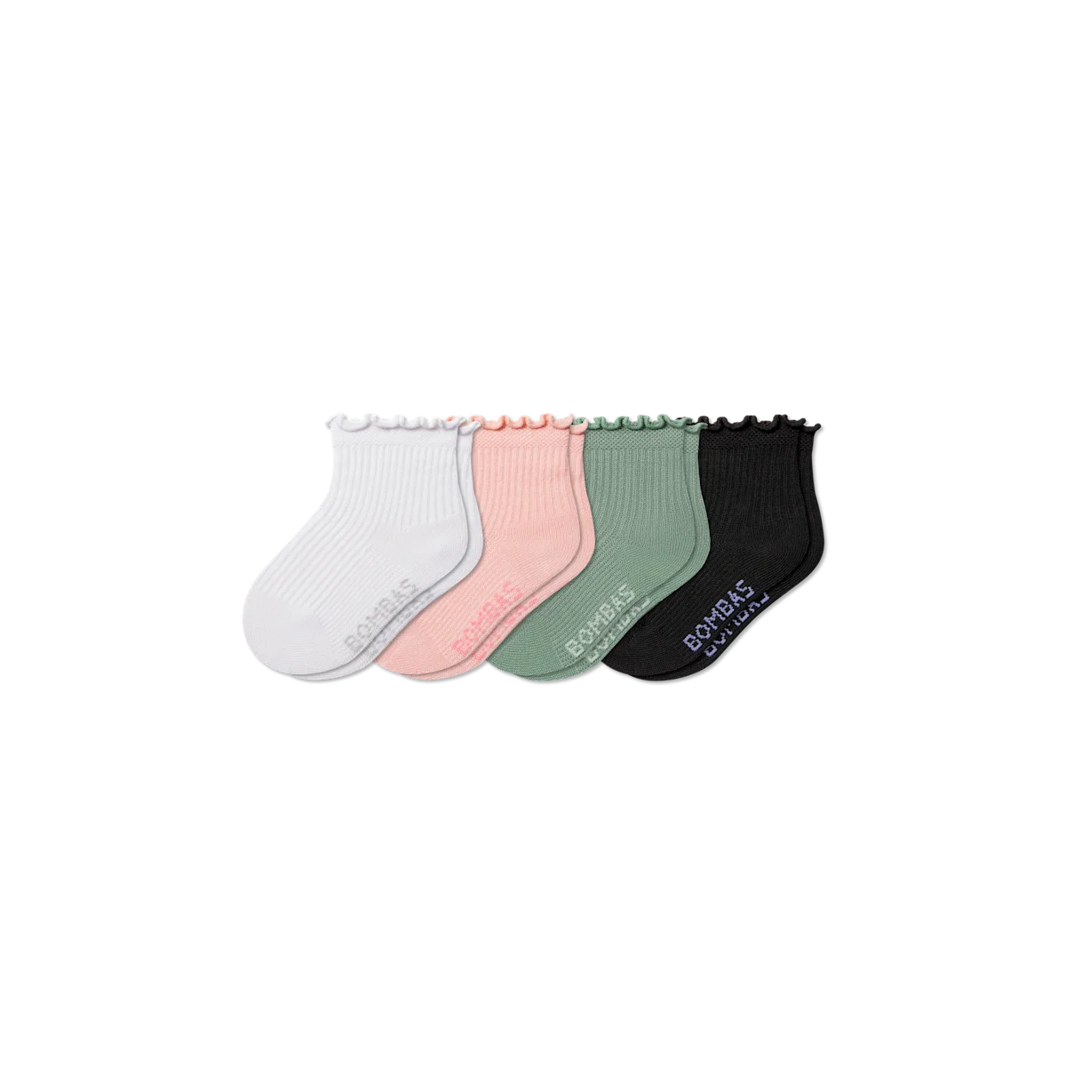 Toddler Ruffle Rib Calf Sock 4-Pack