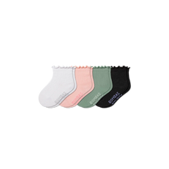 Toddler Ruffle Rib Calf Sock 4-Pack