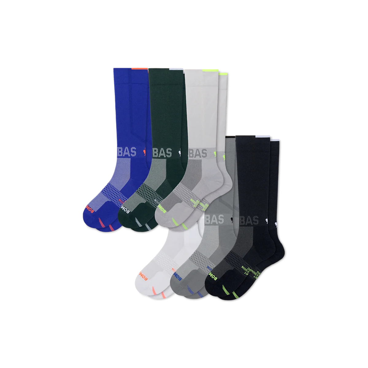 Men's Sport Compression Knee High Sock 6-Pack (20-30mmHg)