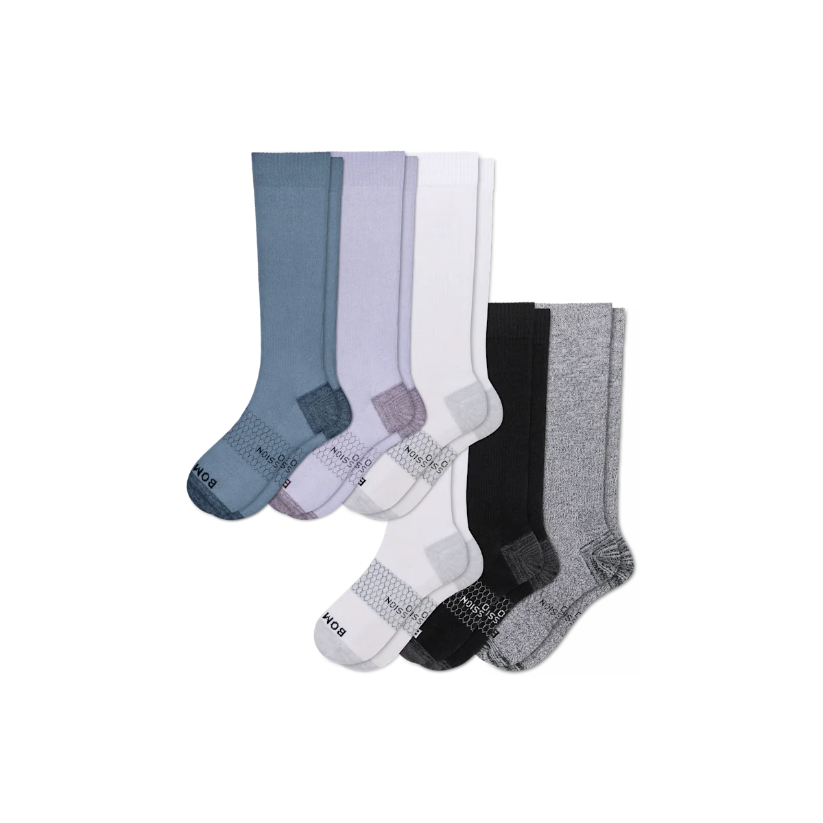 Women's Medical Grade Compression Knee High Sock 6-Pack (20-30mmHg)