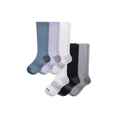 Women's Medical Grade Compression Knee High Sock 6-Pack (20-30mmHg)