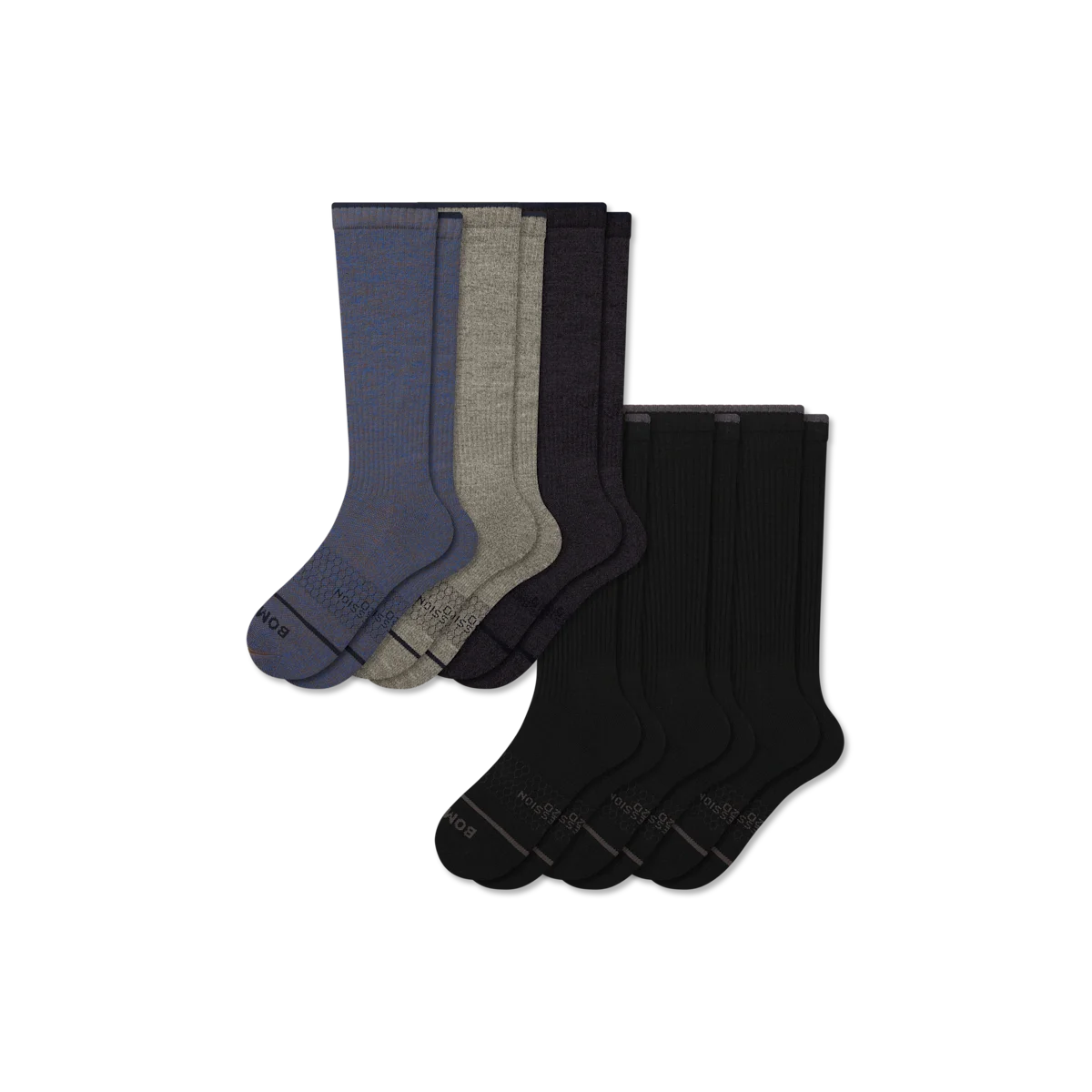 Women's Merino Wool Blend Everyday Compression Sock 6-Pack (15-20mmHg)