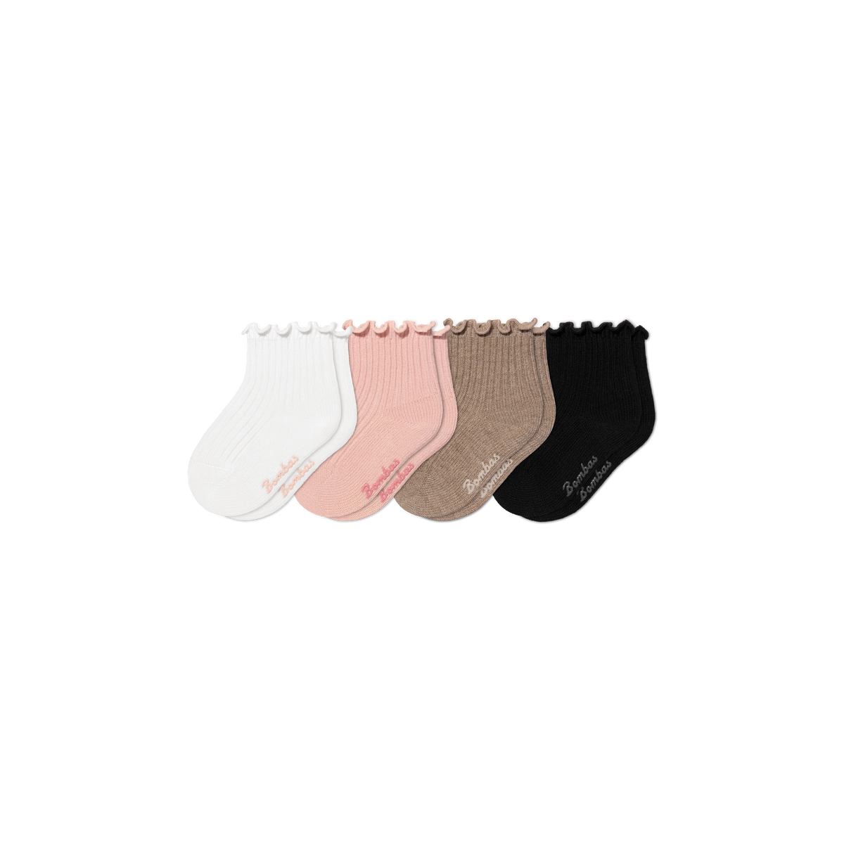 Baby Ruffle Rib Calf Sock 4-Pack (6-12 Months)