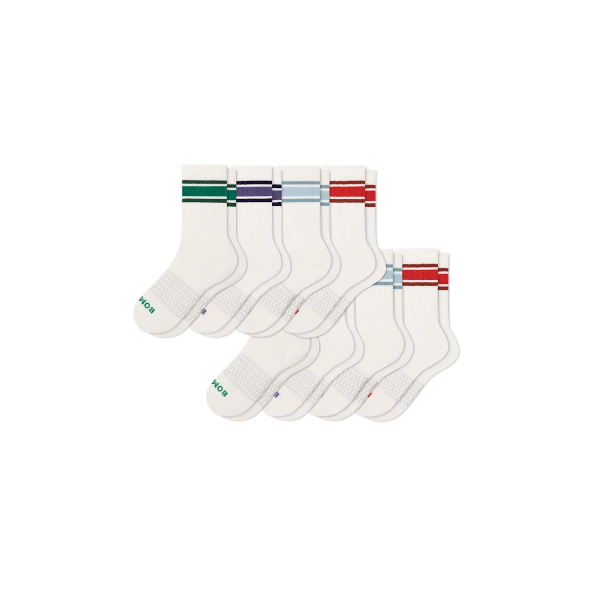 Youth Vintage Stripes Calf Sock 8-Pack