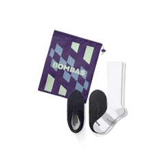 Men's Travel Compression Sock and Gripper Slipper 2-Pack