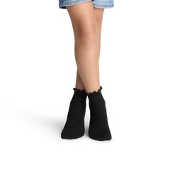 Youth Ruffle Rib Quarter Sock 4-Pack